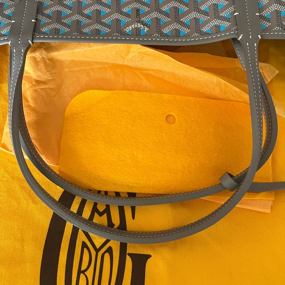 Rare Goyard GM Limited Edition Turquoise blue and Greige St Louis Tote Bag - Picture 13 of 16